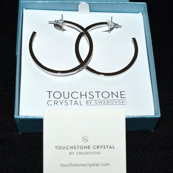 Touchstone Crystal by Swarovski Hidden Gems Earrings 2707EF New in Box - Picture 2 of 6